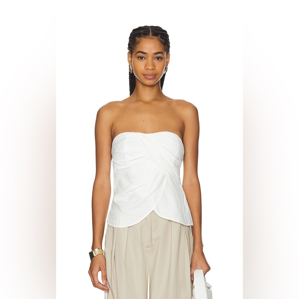 White Strapless Top